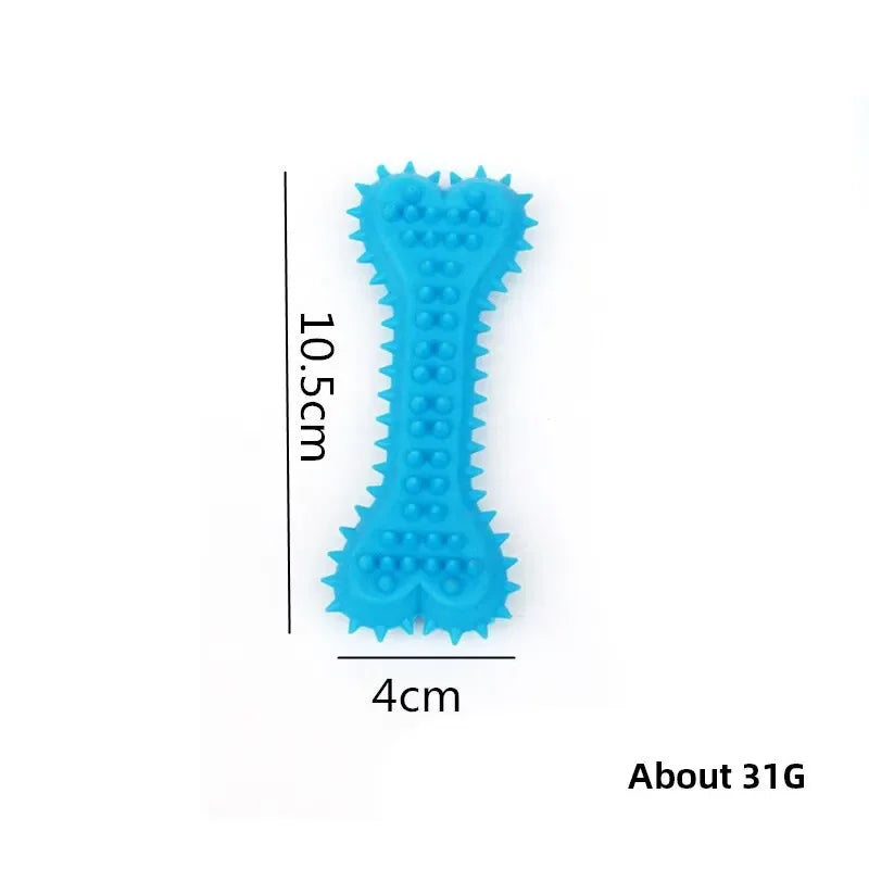 1PC Pet Chew Toy Soft Rubber Bite-Resistance Bone Shape Teeth Grinding Chewing Toys for Small Dogs Training Pet Supplies